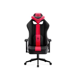 Fotel Diablo Chairs X-Player 2.0 Small do 90kg Skóra ECO Tkanina Karmazynowo-antracytowy