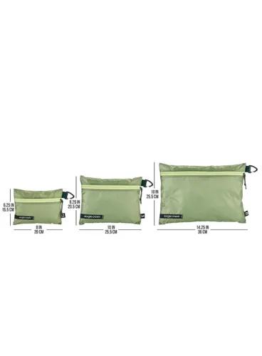 3 Organizery Eagle Creek Pack It Isolate Sac Set XS/S/M - mossy green