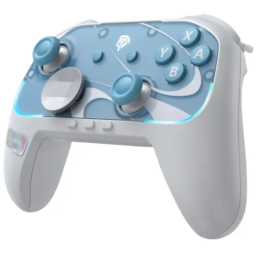 Pad EasySMX S10 do Nintendo Switch 2, PC Bezprzewodowy Biało/Niebieski