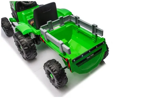 Traktor Na Akumulator Dla Dziecka Ch9959B 24V 2X120W Przyczepa LED Eva Pilot