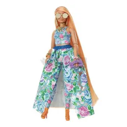 Lalka Barbie Extra Moda Fancy sukienka w kwiaty HHN14