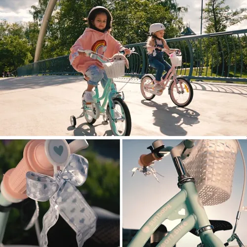 Rower dziecięcy SUN BABY Heart Bike 16 cali 9.5" dla dziewczynki Miętowy