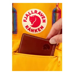 Fjallraven Kanken Gökkuşağı Mini sıcak sarı sırt çantası / gökkuşağı deseni