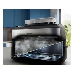 Air Fryer Frytkownica beztłuszczowa Philips NA565/02 Ovi Ultra Megabasket z funkcją Steamfry, pary, auto czyszczenie