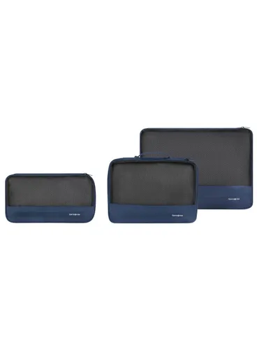 Zestaw 3 organizerów podróżnych Samsonite Ta Revolution Set of 3 Packing Cubes - midnight blue