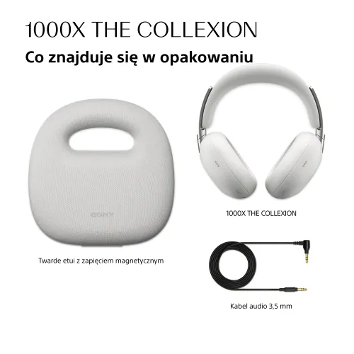 Słuchawki bezprzewodowe Sony 1000X THE COLLEXION z ANC Edycja na 10-lecie WH-1000XX Platynowo-biały