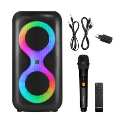 Power Audio Manta SPK0401B100 ERIS 100W Bluetooth Mikrofon Karaoke Czarny