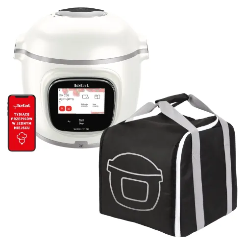 Multicooker TEFAL Cook4me Touch Pro CY943130 (Wi-Fi) z wbudowaną wagą + Torba transportowa TEFAL XA607800 oraz dostępem do ponad 1000 darmowych przepisów