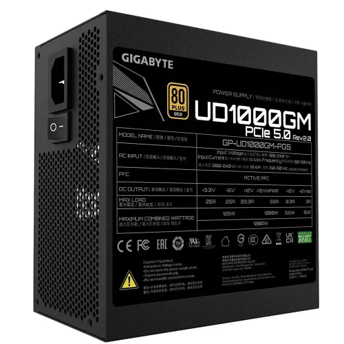 Zasilacz Gigabyte UD1000GM PG5 1000W 80+ Gold Czarny