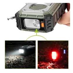 Radioodbiornik Vayox VA0440 Solarne Latarka Radio FM Bluetooth Zielony