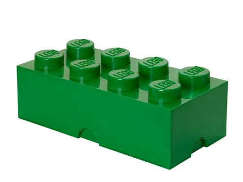 Lego 40041734 Pojemnik na klocki 4x2 ciemnozielony