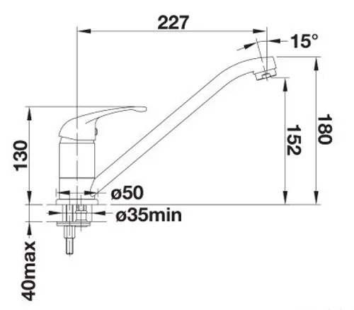 Bateria BLANCO Daras-F 521751 Chrom
