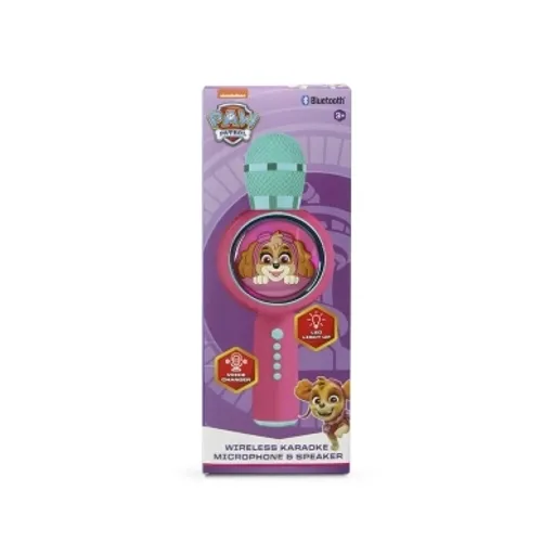 Mikrofon z głośnikiem Bluetooth OTL Technologies PAW Patrol Skye PopSing LED Light Up Wireless Karaoke 5W Różowy