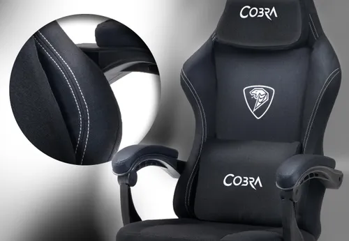Fotel COBRA Player 5.0 CRF53BK Czarny + podnóżek