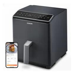 Frytkownica beztłuszczowa Cosori Dual Blaze 1700W 6,4l Aplikacja mobilna Szary