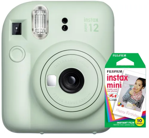 Aparat Fujifilm Instax Mini 12 Zielony + wkłady 10szt