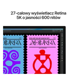 Monitor Apple Studio Display 2026 MFEY4RC/A 27" 5K 60Hz Szkło standardowe Uchwyt mocujący VESA Bez podstawy