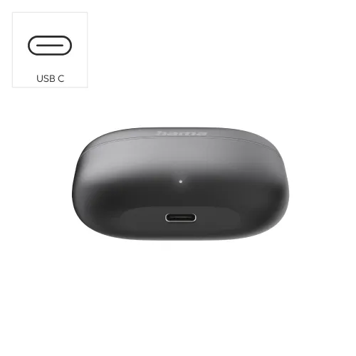 Słuchawki bezprzewodowe Hama Freedom Buddy II TWS Dokanałowe Bluetooth 5.4 Czarny