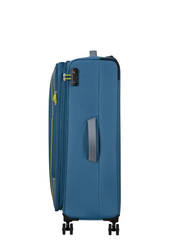 Большой расширяемый чемодан American Tourister Pulsonic-coronet blue