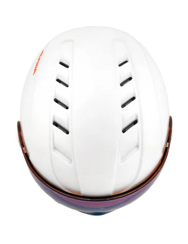 Kask snowboardowy dziecięcy ALPINA CARAT LE VISOR HM white - Rozmiar - S