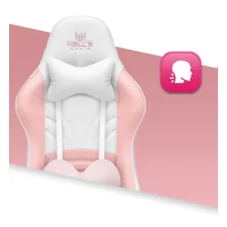 Fotel gamingowy HELL'S CHAIR Rainbow 2.0 Różowo-Biały