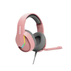 Słuchawki przewodowe z mikrofonem Marvo Tactic 40 Nauszne Różowy