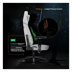 Fotel Diablo Chairs X.Eye Prime, Normal Size, Ghosted White Gamingowy do 140kg Biały