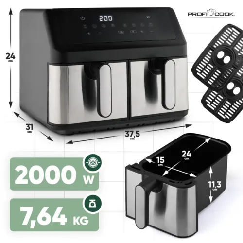 Air fryer ProfiCook PC-FR 1296 H 2000W 9l