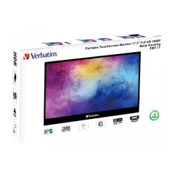 Monitor Verbatim PMT-17 49593 17,3" Full HD IPS 60Hz 6ms Przenośny Dotykowy