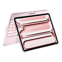 Etui na iPad Pro 11 cali TYPECASE Flexbook Touch Jasnoróżowy Klawiatura