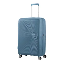 American Tourister Soundbox-stone blue Büyük Genişletilebilir Bavul