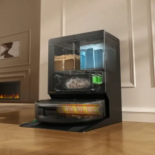 Robot sprzątający iRobot Roomba 675 Combo Czarny Funkcja mopowania Stacja oczyszczająca Tworzenie mapy pomieszczenia 63dB