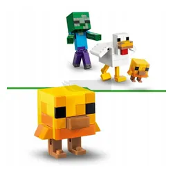 LEGO Minecraft 21582 Kurzy jeździec CHICKEN JOCKEY, zestaw klocków 9+