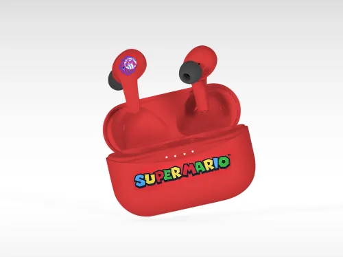 Słuchawki bezprzewodowe OTL Technologies Super Mario TWS Earphones Dla Dzieci Dokanałowe Bluetooth 5.3 Czerwony