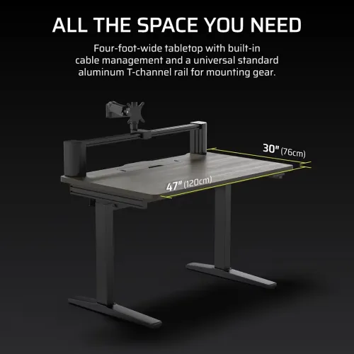 Biurko Corsair Platform:4 Elevate (z regulacją) 120cm Regulacja wysokości Drewno bejcowane na kolor ciemnoorzechowy