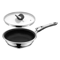 WMF Click and Serve 24 cm - patelnia nieprzywierająca ze stali nierdzewnej bez rączki