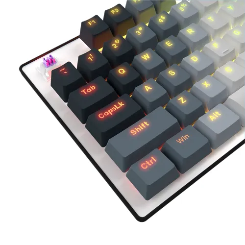 Klawiatura mechaniczna Lorgar Azar 514 RGB Biało-czarny