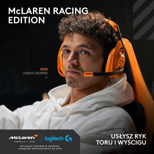 Słuchawki LOGITECH A50X McLaren Racing Edition Bezprzewodowe, Nauszne