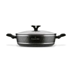 Patelnia na indukcję z pokrywką krótkie uchwyty Starke Pro Celebrity Marble 28 cm
