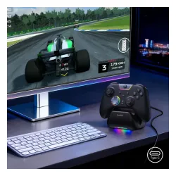 Pad EasySMX X05Pro do Nintendo Switch, PC Bezprzewodowy Czarny + Stacja dokująca