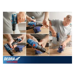 Wiertarko-wkrętarka akumulatorowa udarowa DEDRA Maus DED7331