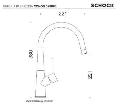 Bateria Schock Conos 528000 Srebrny Stal szlachetna