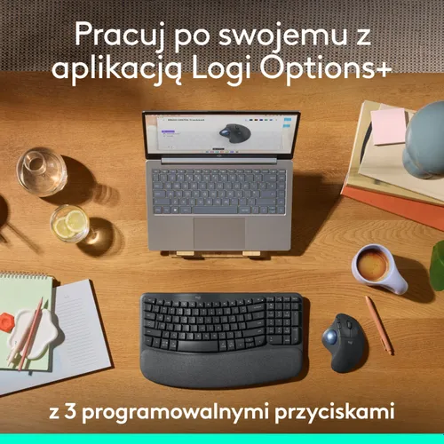 Myszka Logitech M575S bezprzewodowa szara