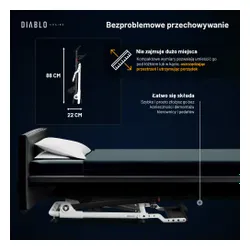 Stojak DIABLO CHAIRS X-Drive Mini Czarno-biały