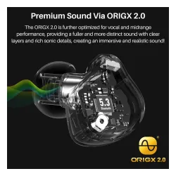 Słuchawki dokanałowe TOZO T18 Crystal Buds Czarny