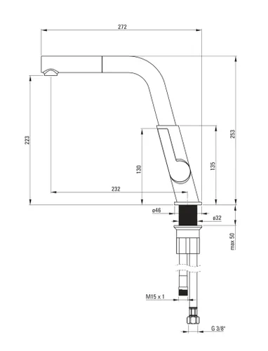 Bateria DEANTE Silia BQS Z73M Złoty