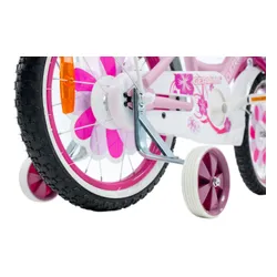 Rower dziecięcy GERMINA BMX 16 cali dla dziewczynki Jasnoróżowy