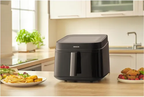 Air Fryer Frytkownica beztłuszczowa SENCOR SFR 6900BK 6.5l z 12 automatycznymi programami i okienkiem do obserwacji postępów
