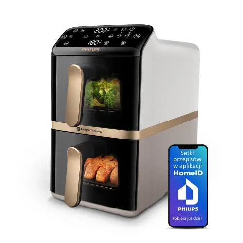 Air fryer Philips Ovi Dual Basket NA462/80 2750W 10l Aplikacja mobilna