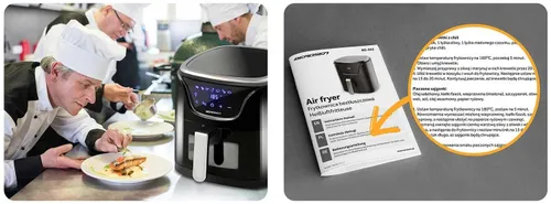 Frytkownica beztłuszczowa Air Fryer BERDSEN BD-652 5l Czarno-srebrny